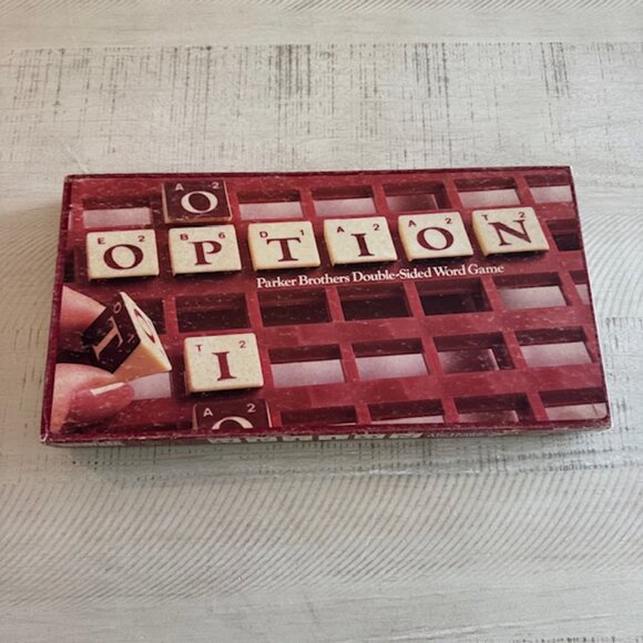 Vintage 1983 Parker Brothers Option Double-sided Word Game - Picture 1 of 10